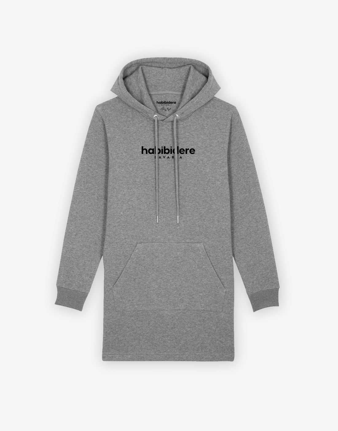 Grey Hoodiekleid | Sweatshirtkleid mit Kapuze aus Bio-Baumwolle