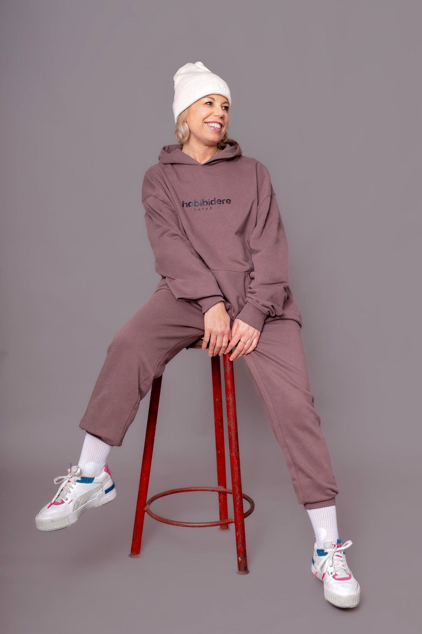 Coffee Oversized Hoodie | Kapuzenpullover aus Bio-Baumwolle für Damen
