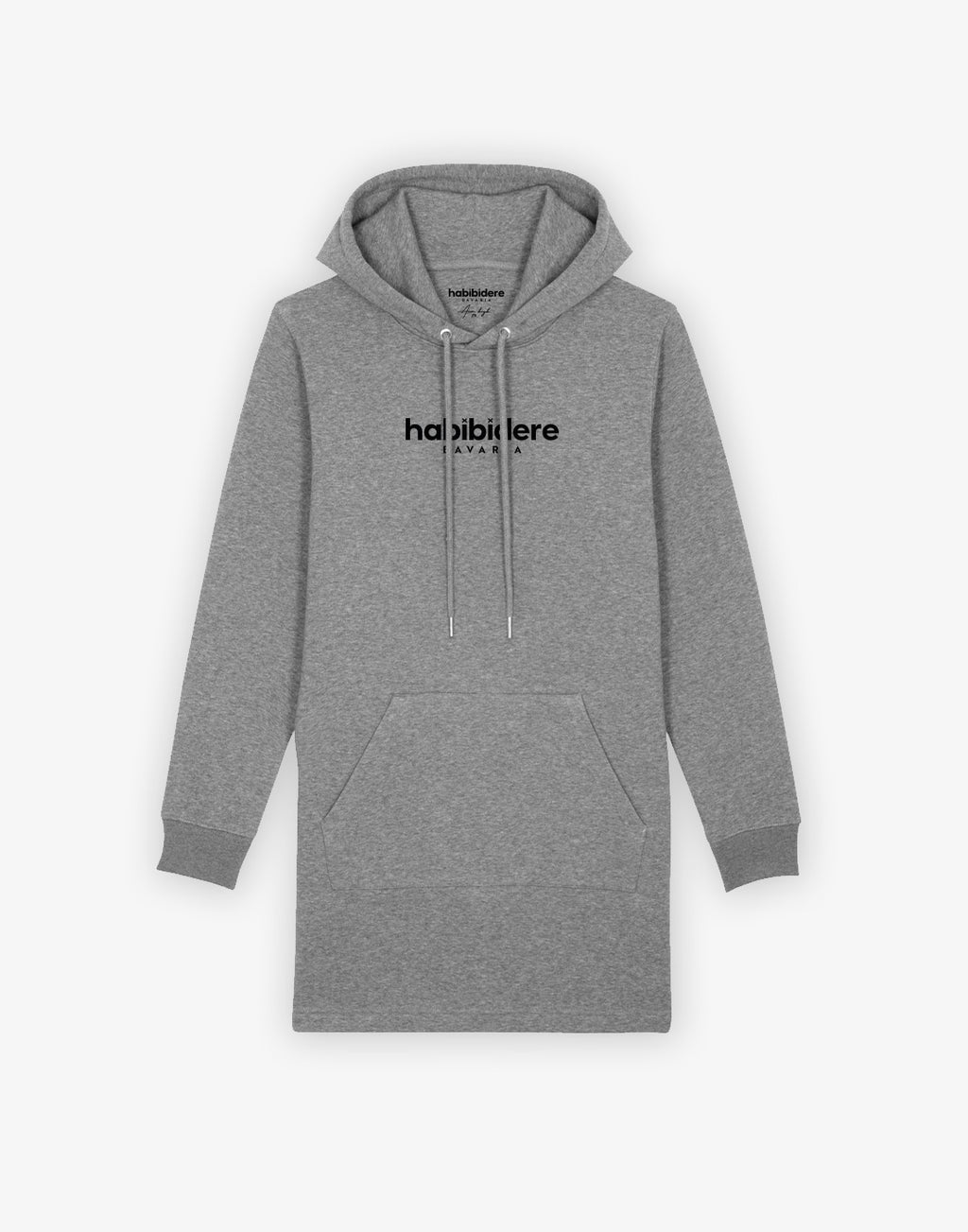 Grey Hoodiekleid | Sweatshirtkleid mit Kapuze aus Bio-Baumwolle