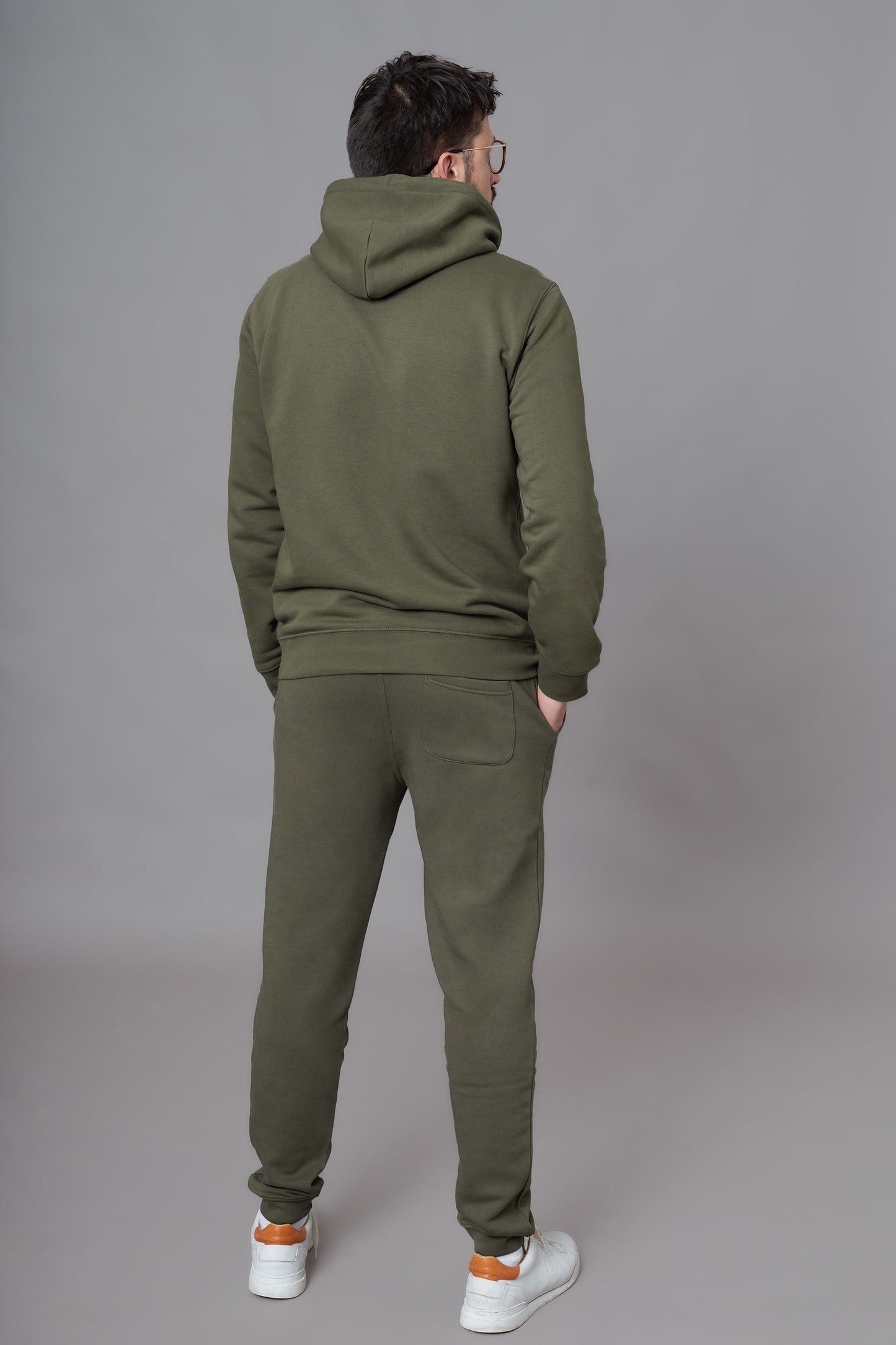 Khaki Hoodie | Kapuzenpullover aus Bio-Baumwolle für Herren