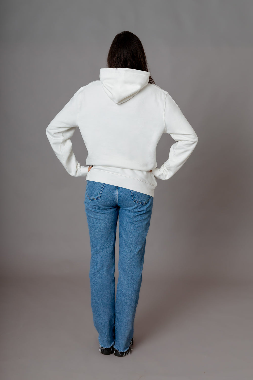 Off White Hoodie | Kapuzenpullover aus Bio-Baumwolle für Damen