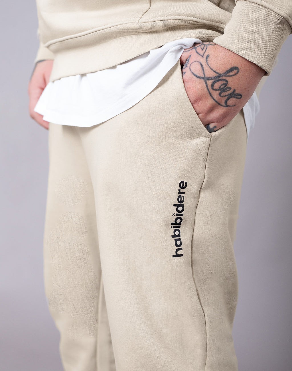 Beige Lounge Jogger | Jogginghose aus Bio-Baumwolle für Herren