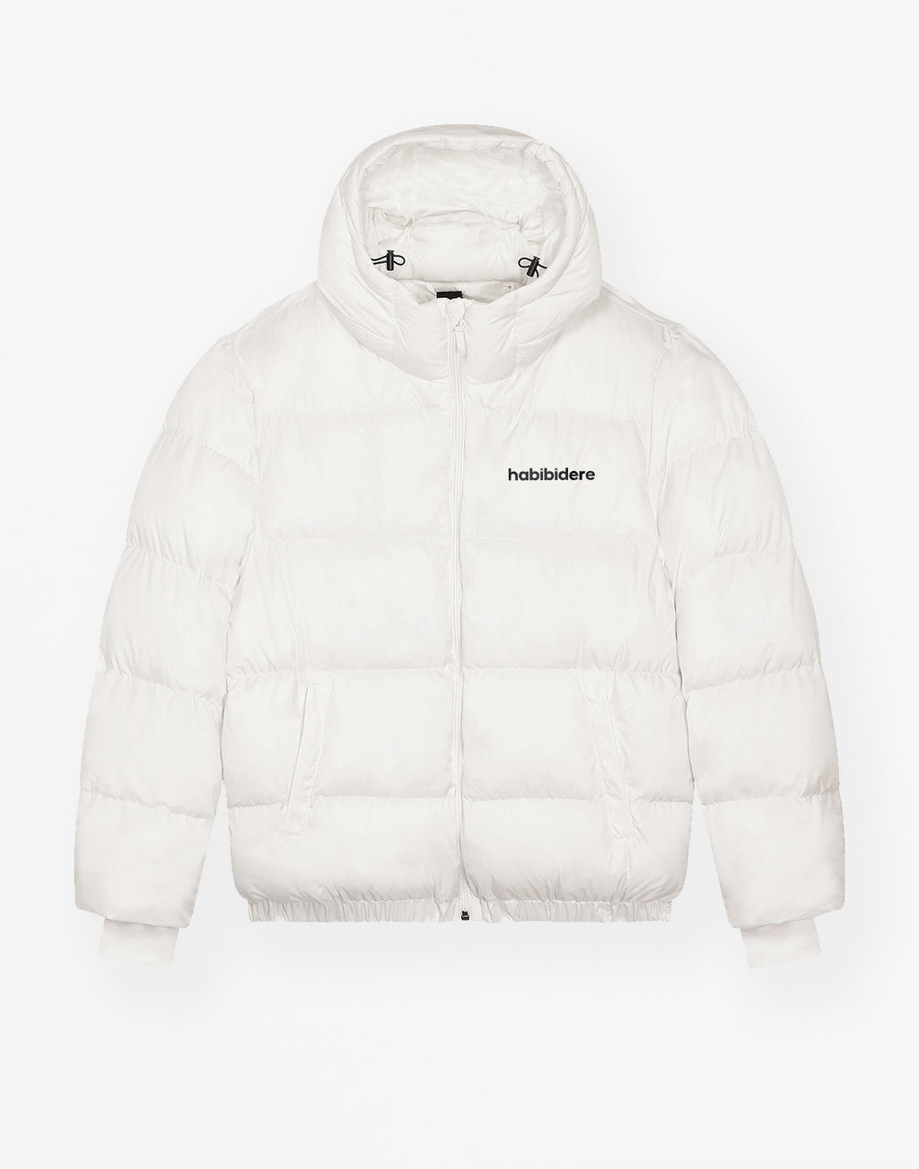 Oversized Puffer Jacke aus recyceltem Polyester in Off White für Damen