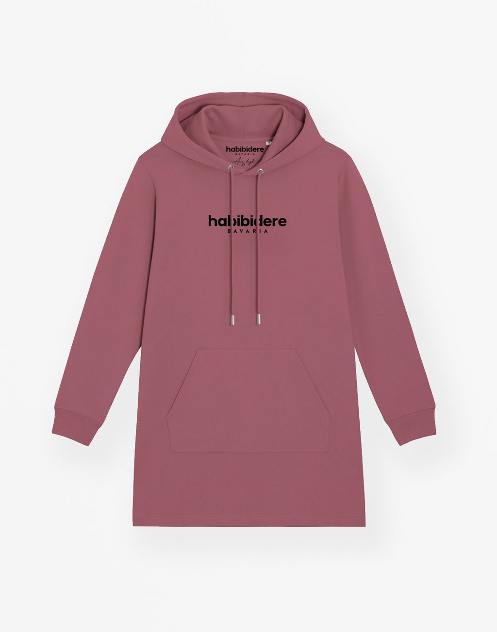 Hibiscus Hoodiekleid | Sweatshirtkleid mit Kapuze aus Bio-Baumwolle